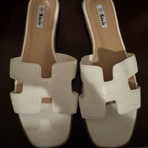 White sandals